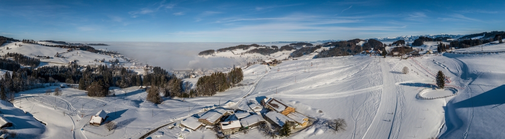 Luftaufnahme im Winter